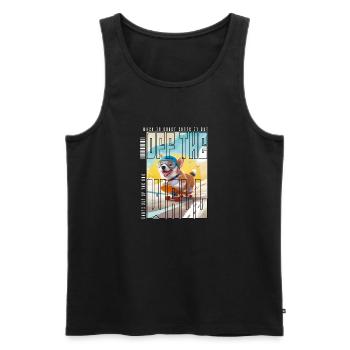 Off the Wall – Skaten mit Style und Spaß - Männer Premium Bio Tank Top - Schwarz - Vorne - Michal (187cm)