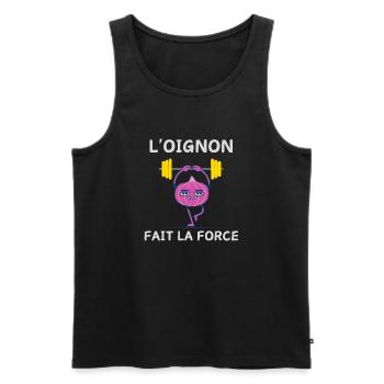 Vereint stehen wir, getrennt fallen wir - Männer Premium Bio Tank Top - Schwarz - Vorne - Michal (187cm)