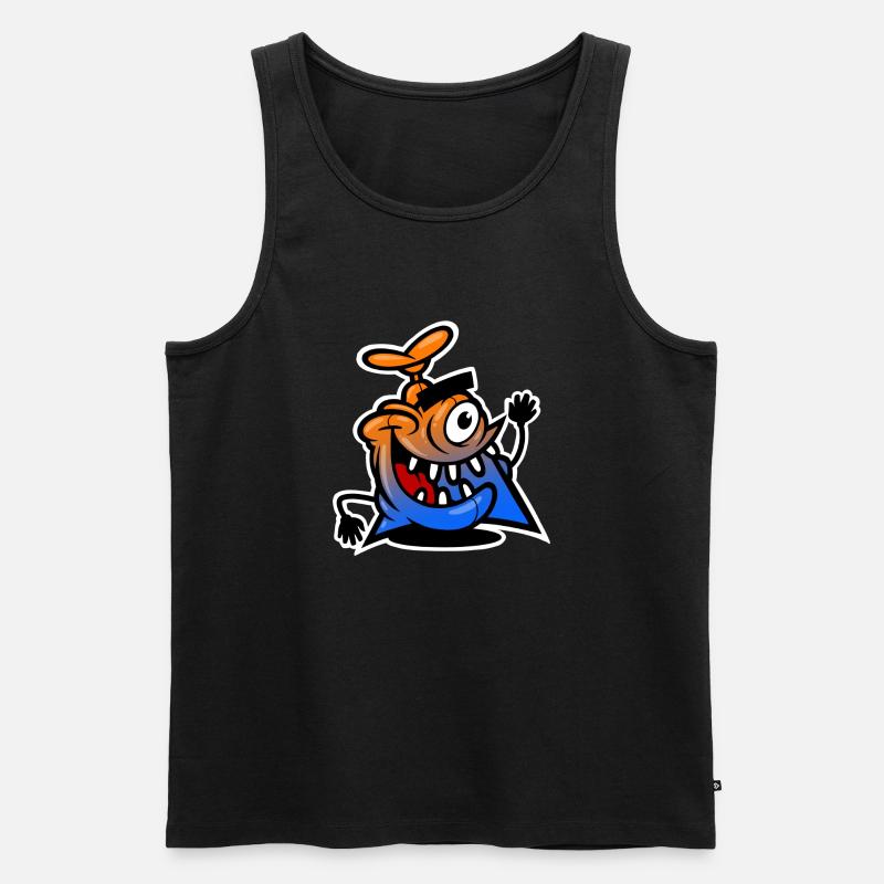 freak mit einem auge - Männer Premium Bio Tank Top - Schwarz