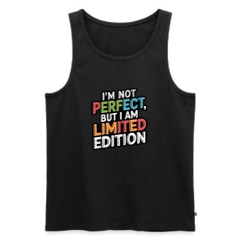 I'm not perfect but limited edition - Men's Premium Organic Tank Top - black - Front - AI Model Male 178 light (178cm)