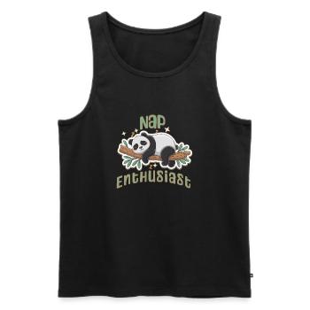 „Nap Enthusiast“ - Männer Premium Bio Tank Top - Schwarz - Vorne - AI Model Male 178 light (178cm)