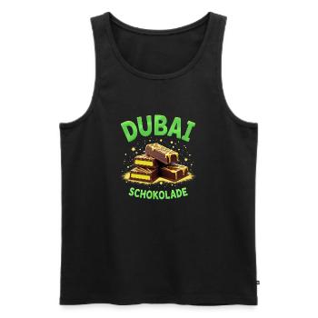 Dubai-Schokolade - Schokolade-Spass - Männer Premium Bio Tank Top - Schwarz - Vorne - Michal (187cm)