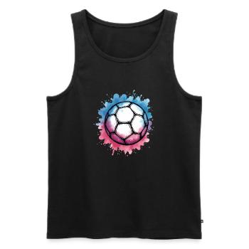 handball geschenkideen - handbälle - Männer Premium Bio Tank Top - Schwarz - Vorne - Michal (187cm)