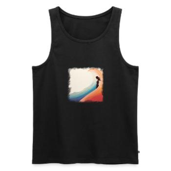 Girls Surf’s Up – Retro Style! - Männer Premium Bio Tank Top - Schwarz - Vorne - Michal (187cm)