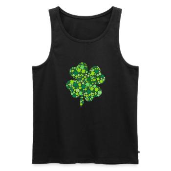 Irland Kleeblatt - Männer Premium Bio Tank Top - Schwarz - Vorne - AI Model Male 178 light (178cm)