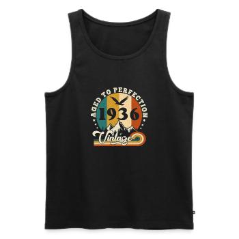 Jahrgang Geburtstag 1937 - Geburtstag 2025. - Männer Premium Bio Tank Top - Schwarz - Vorne - Michal (187cm)