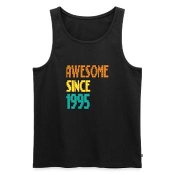 AWESOME since 1995 - Débardeur bio Premium Homme - noir - Devant - Michal (187cm)