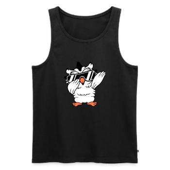 Owl Dabbing Dab Dance Pose Gesture Sunglasses Cute - Men's Premium Organic Tank Top - black - Front - Michal (187cm)