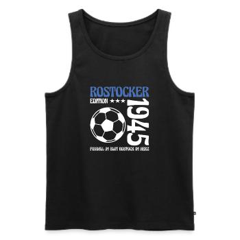 Rostocker Geburtstag 1945 Fußball Geschenk - Männer Premium Bio Tank Top - Schwarz - Vorne - AI Model Male 178 light (178cm)