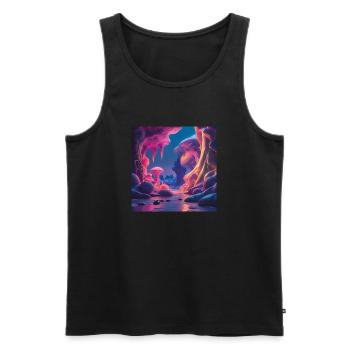 Hypersurréalisme - Débardeur bio Premium Homme - noir - Devant - Michal (187cm)