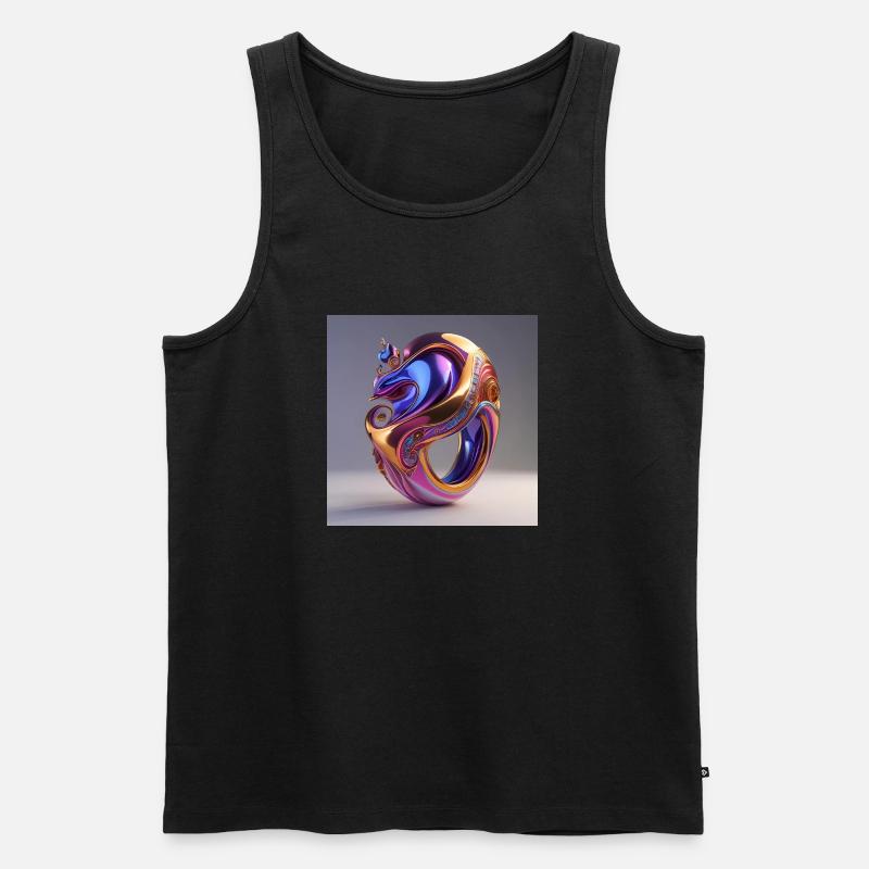 Kunst Ring - Männer Premium Bio Tank Top - Schwarz