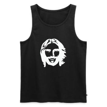 jesus - Männer Premium Bio Tank Top - Schwarz - Vorne - Michal (187cm)