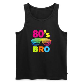 This is My 1980s Bro Eighties - Men's Premium Organic Tank Top - black - Front - Michal (187cm)