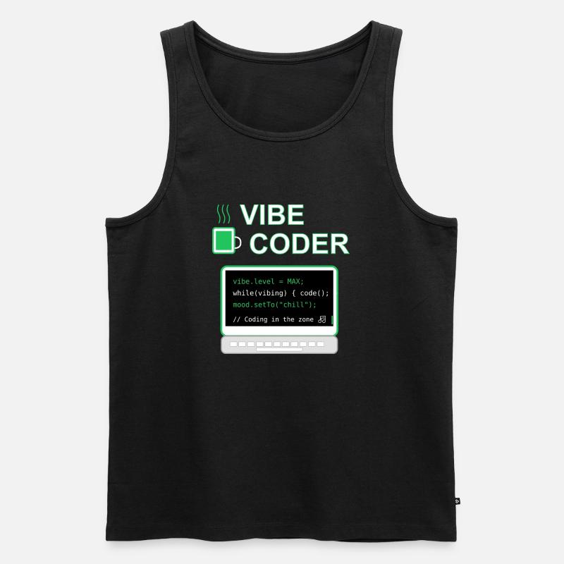 Vibe Coder - Men's Premium Organic Tank Top - black