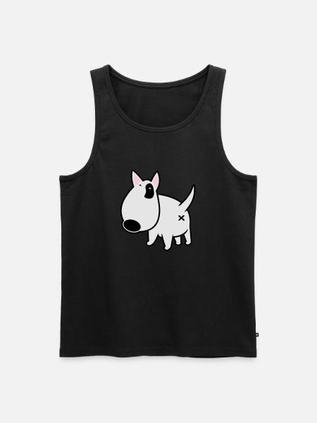 bully_illu_backside_3c - Männer Premium Bio Tank Top - Schwarz