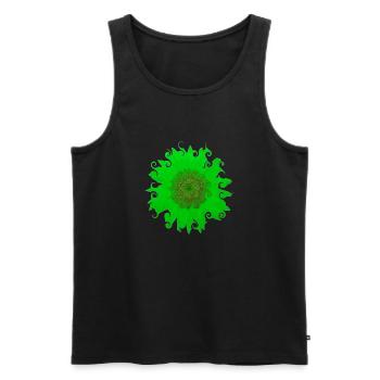 Sonnenblume - Männer Premium Bio Tank Top - Schwarz - Vorne - AI Model Male 178 light (178cm)
