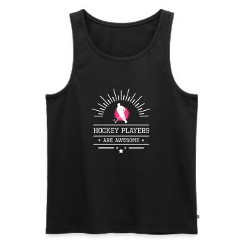 Hockey players are awesome - Men's Premium Organic Tank Top - black - Front - Michal (187cm)