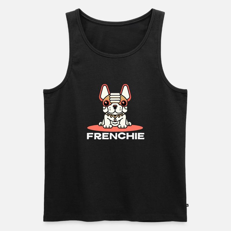 Frenchie Roboter Hund Geschenk Frenchie - Männer Premium Bio Tank Top - Schwarz