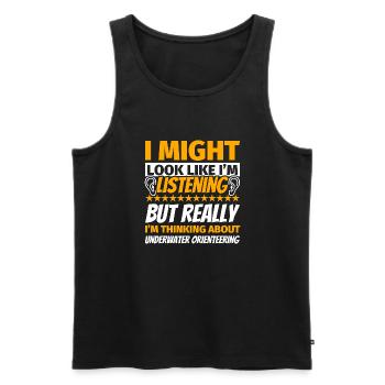 Unterwasser Orientierungslauf lustiges Geschenk - Männer Premium Bio Tank Top - Schwarz - Vorne - Michal (187cm)