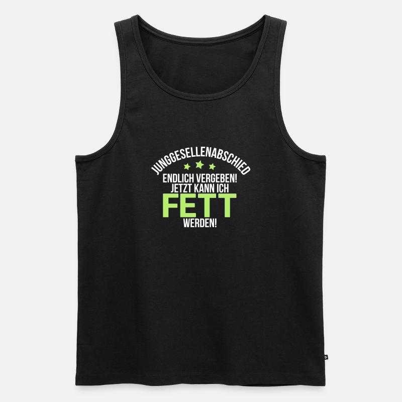 JGA - Fett werden... (M) - Männer Premium Bio Tank Top - Schwarz