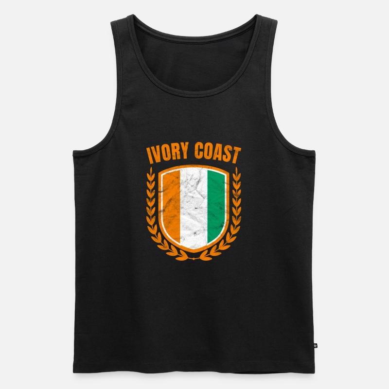 Elfenbeinküste - Männer Premium Bio Tank Top - Schwarz