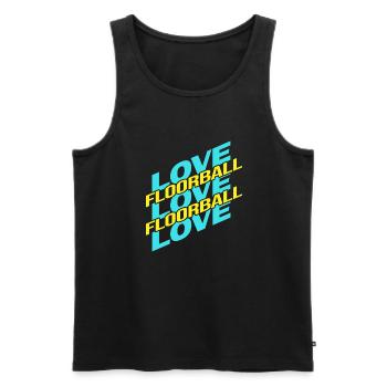 Floorball Floorball Player floorball-love - Débardeur bio Premium Homme - noir - Devant - Michal (187cm)