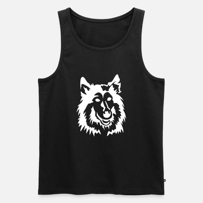 Collie - Männer Premium Bio Tank Top - Schwarz