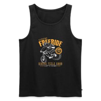 Downhill Extreme Mountainbiking - Männer Premium Bio Tank Top - Schwarz - Vorne - AI Model Male 178 light (178cm)