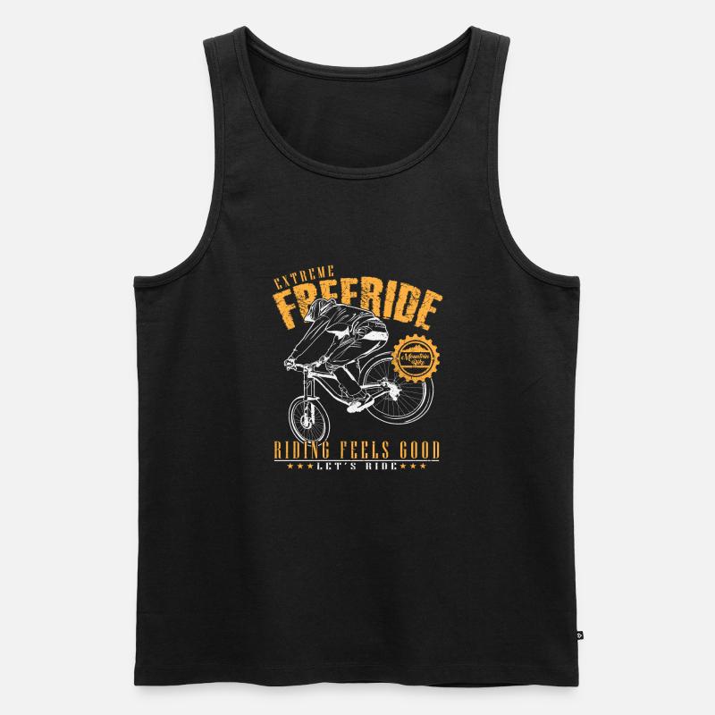 Downhill Extreme Mountainbiking - Männer Premium Bio Tank Top - Schwarz