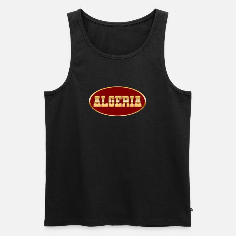 Algerien - Männer Premium Bio Tank Top - Schwarz