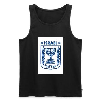 Israel logo Wappen - Männer Premium Bio Tank Top - Schwarz - Vorne - Michal (187cm)