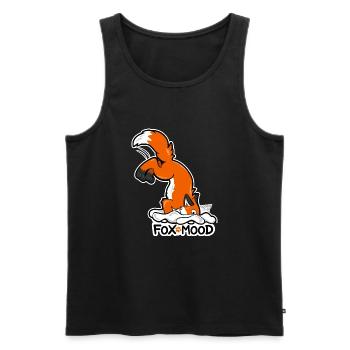 Renard rouge Fox-Mood - Débardeur bio Premium Homme - noir - Devant - AI Model Male 178 light (178cm)