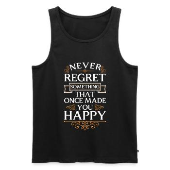 Happy Motivation Happiness Joie de vivre - Men's Premium Organic Tank Top - black - Front - AI Model Male 178 light (178cm)