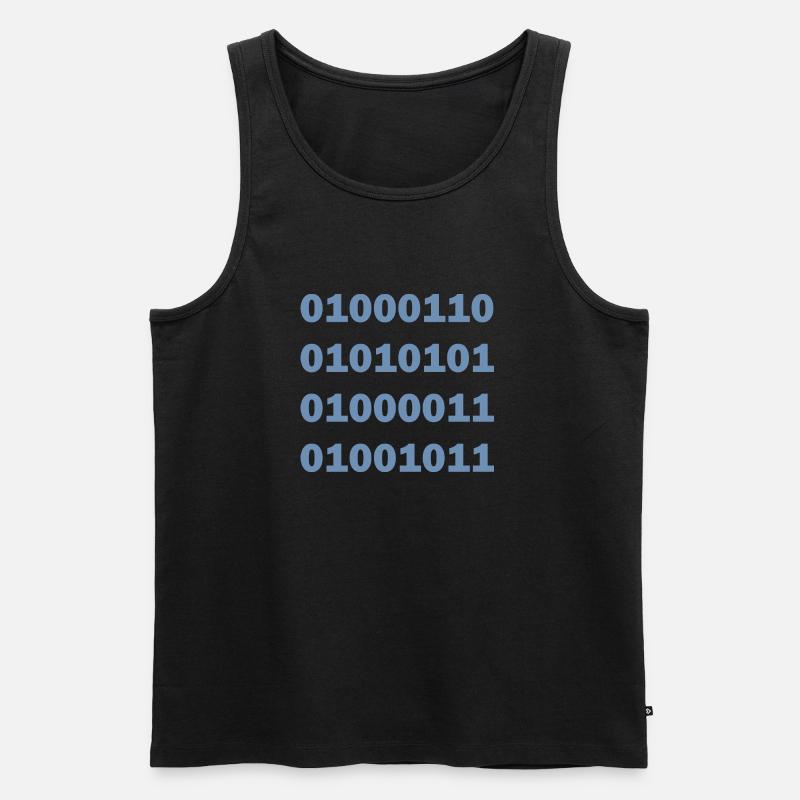 Binary Code Fuck - Men's Premium Organic Tank Top - black