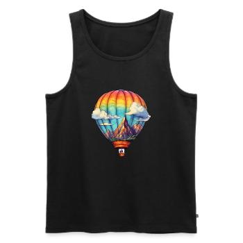 Heißluftballon - Männer Premium Bio Tank Top - Schwarz - Vorne - Michal (187cm)