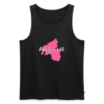 Pfalzmädel,Rhineland-Palatinate, Palatinate, Palatinate - Men's Premium Organic Tank Top - black - Front - AI Model Male 178 light (178cm)