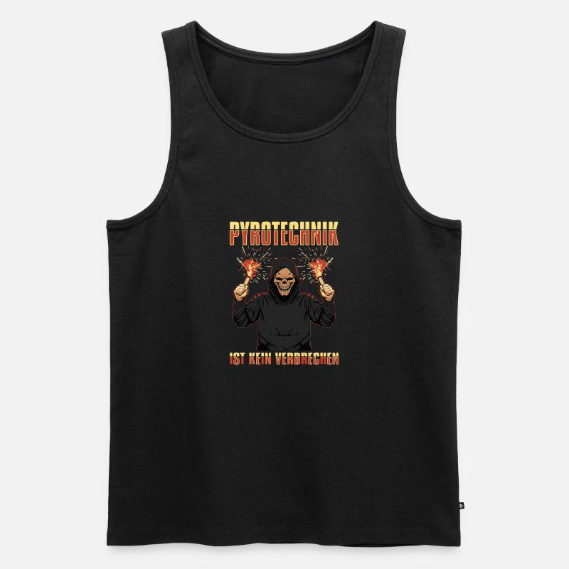 Pyrotechnik ist kein Verbrechen - Männer Premium Bio Tank Top - Schwarz