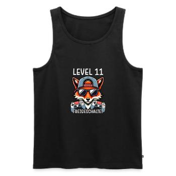 Level 11 Freigeschaltet Gamer Geburtstag Gaming - Männer Premium Bio Tank Top - Schwarz - Vorne - Michal (187cm)