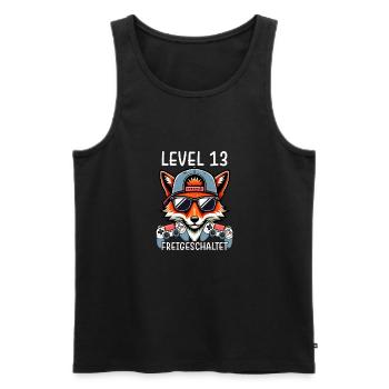 Level 13 Freigeschaltet Gamer Geburtstag Gaming - Männer Premium Bio Tank Top - Schwarz - Vorne - Michal (187cm)