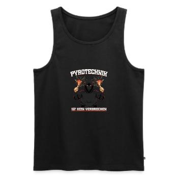 Pyrotechnik ist kein Verbrechen Ultra Stadion Pyro - Männer Premium Bio Tank Top - Schwarz - Vorne - Michal (187cm)
