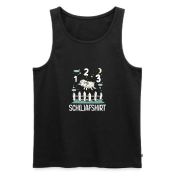 Niedliches Schaf Schlafshirt Pyjama Shirt - Männer Premium Bio Tank Top - Schwarz - Vorne - Michal (187cm)