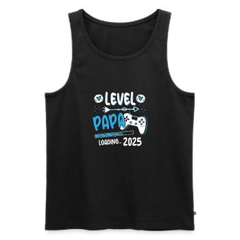 Level Complete Papa 2025 Loading Gamer Papa - Männer Premium Bio Tank Top - Schwarz - Vorne - AI Model Male 178 light (178cm)