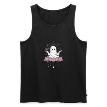 Geist Yoga Meditation Zen Namaste Lotus - Männer Premium Bio Tank Top - Schwarz - Vorne - Michal (187cm)