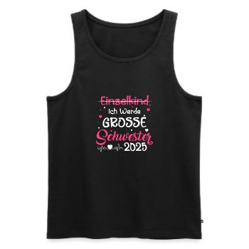 Ich Werde Große Schwester 2025 - Männer Premium Bio Tank Top - Schwarz - Vorne - Michal (187cm)