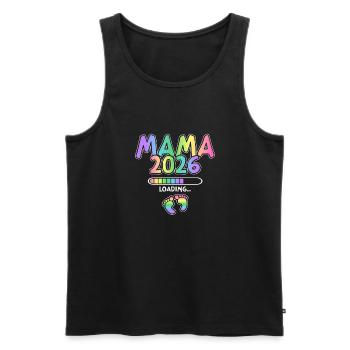 Mama 2026 Loading - Männer Premium Bio Tank Top - Schwarz - Vorne - AI Model Male 178 light (178cm)