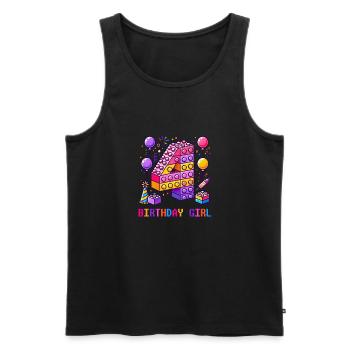 Kinder 4 Jahre alt Bauklötze 4. Birthday Girl - Männer Premium Bio Tank Top - Schwarz - Vorne - AI Model Male 178 light (178cm)
