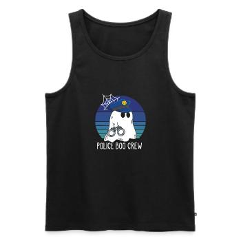 Polizei Boo Crew Geister Polizei - Männer Premium Bio Tank Top - Schwarz - Vorne - Michal (187cm)