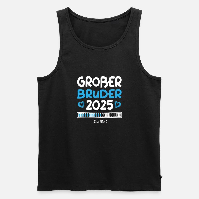 Großer Bruder 2025 Loading - Männer Premium Bio Tank Top - Schwarz