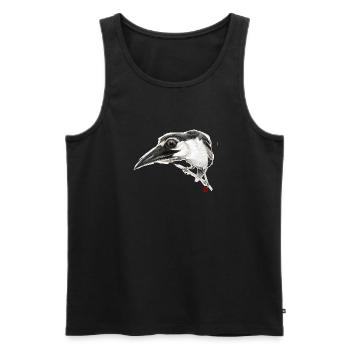 Sketchy Bird # 01 - Men's Premium Organic Tank Top - black - Front - Michal (187cm)