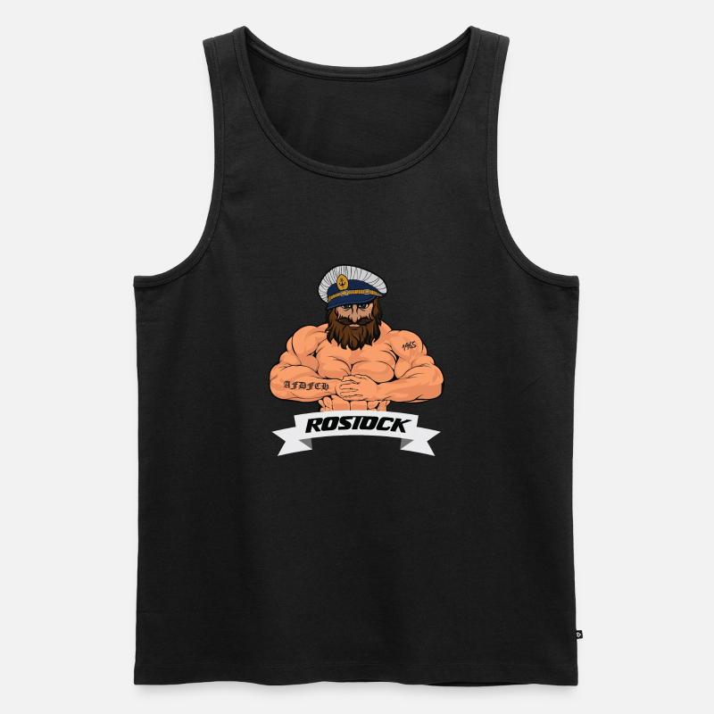 Rostocker Matrose - Männer Premium Bio Tank Top - Schwarz